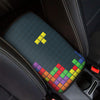 Colorful Block Puzzle Video Game Print Car Center Console Cover