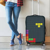 Colorful Block Puzzle Video Game Print Luggage Cover