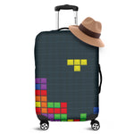 Colorful Block Puzzle Video Game Print Luggage Cover