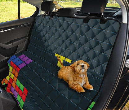 Colorful Block Puzzle Video Game Print Pet Car Back Seat Cover