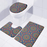 Colorful Bohemian Mandala Pattern Print 3 Piece Bath Mat Set