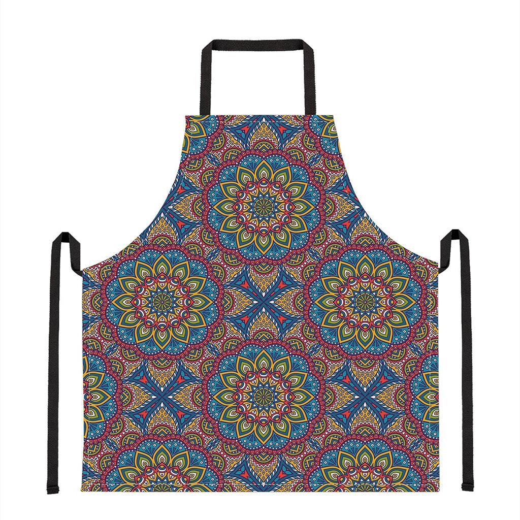 Colorful Bohemian Mandala Pattern Print Apron