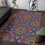 Colorful Bohemian Mandala Pattern Print Area Rug GearFrost