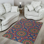 Colorful Bohemian Mandala Pattern Print Area Rug GearFrost