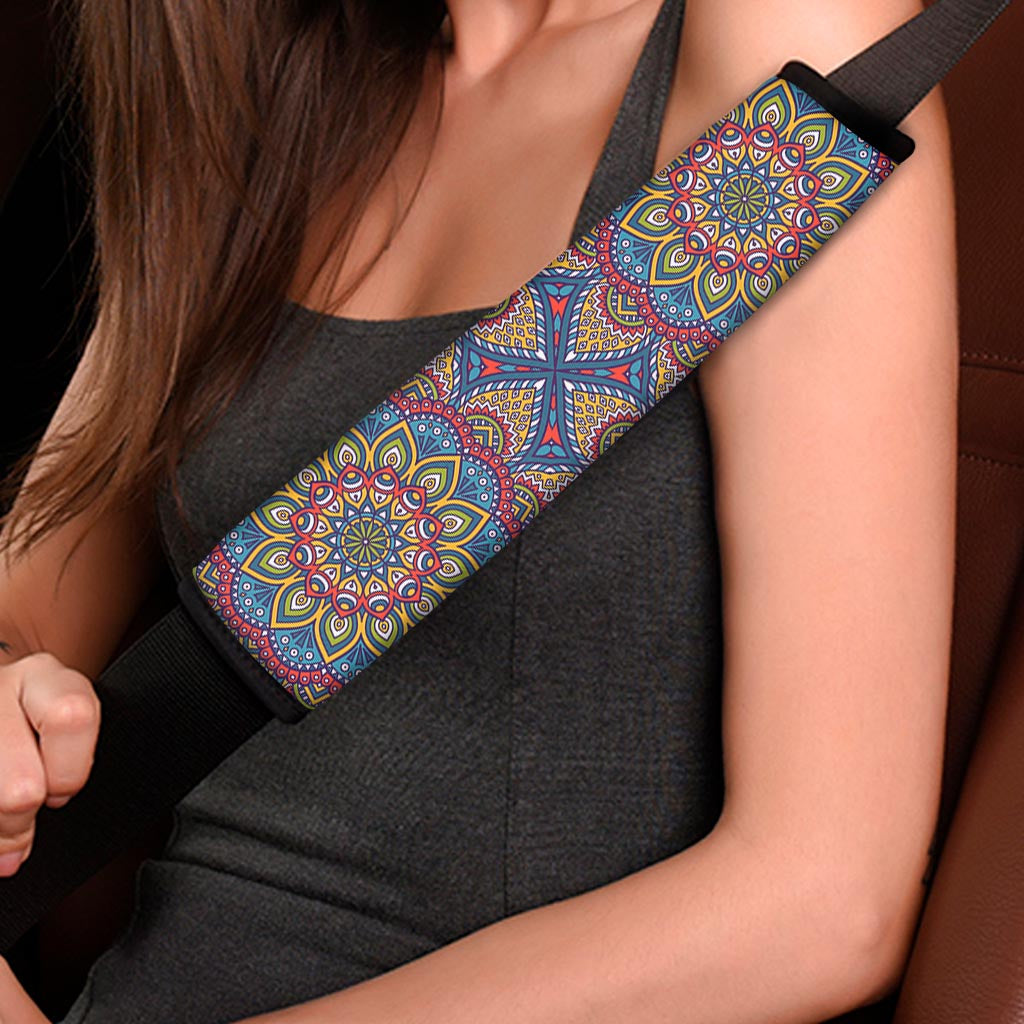 Colorful Bohemian Mandala Pattern Print Car Seat Belt Covers