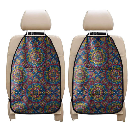 Colorful Bohemian Mandala Pattern Print Car Seat Organizers