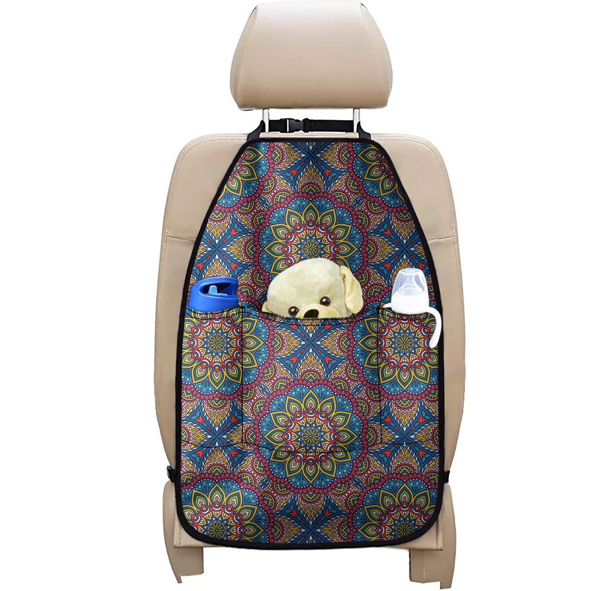 Colorful Bohemian Mandala Pattern Print Car Seat Organizers
