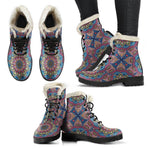 Colorful Bohemian Mandala Pattern Print Comfy Boots GearFrost