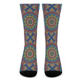 Colorful Bohemian Mandala Pattern Print Crew Socks