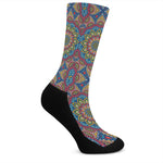 Colorful Bohemian Mandala Pattern Print Crew Socks