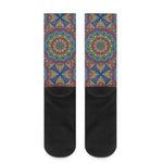 Colorful Bohemian Mandala Pattern Print Crew Socks