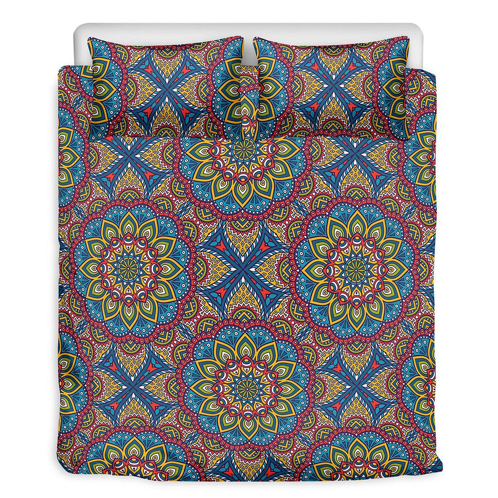 Colorful Bohemian Mandala Pattern Print Duvet Cover Bedding Set