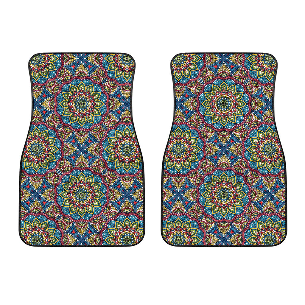 Colorful Bohemian Mandala Pattern Print Front Car Floor Mats