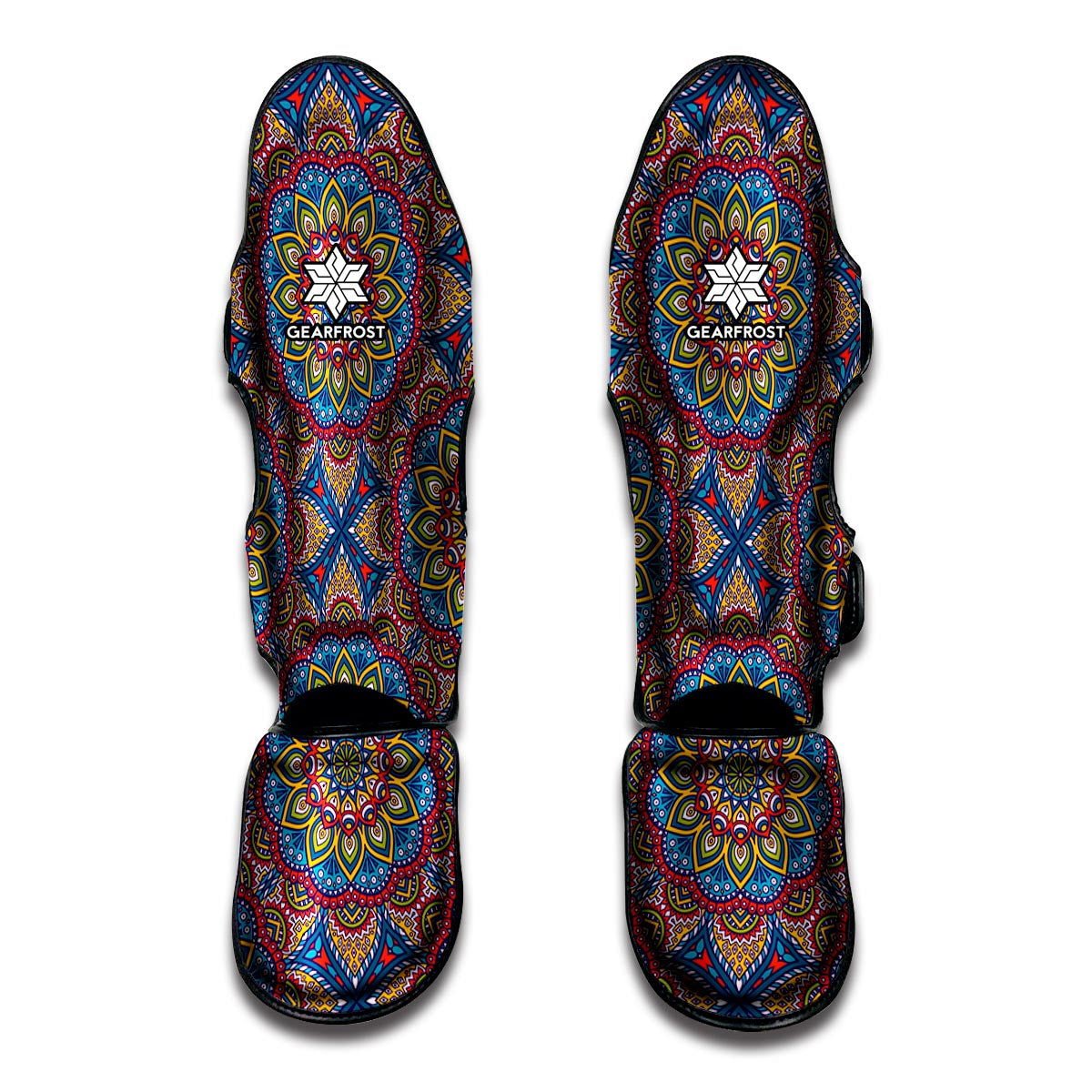 Colorful Bohemian Mandala Pattern Print Muay Thai Shin Guard