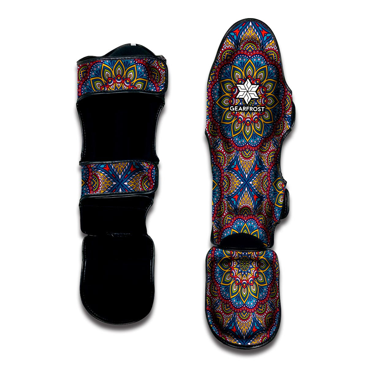 Colorful Bohemian Mandala Pattern Print Muay Thai Shin Guard