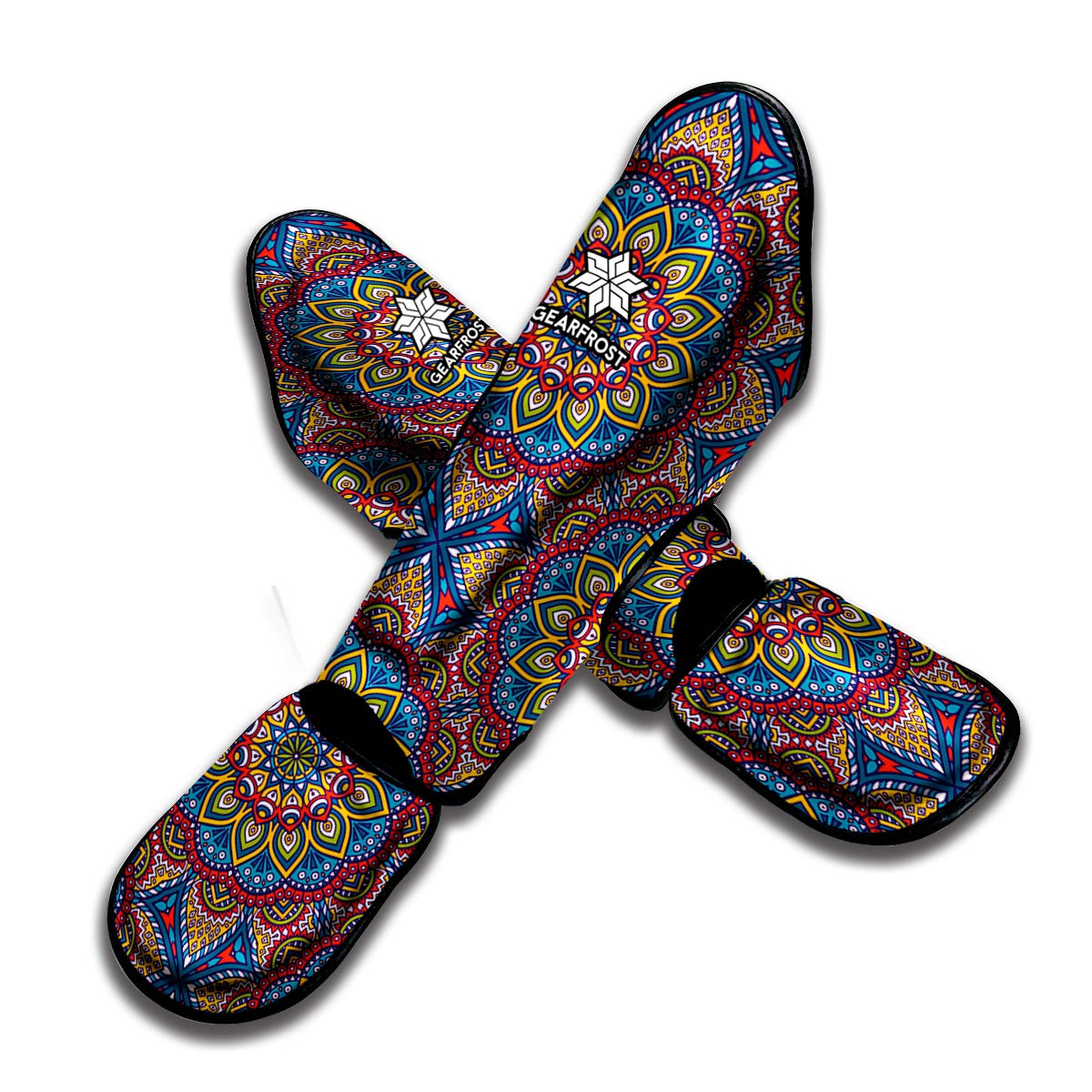 Colorful Bohemian Mandala Pattern Print Muay Thai Shin Guard