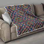 Colorful Bohemian Mandala Pattern Print Quilt