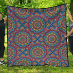 Colorful Bohemian Mandala Pattern Print Quilt