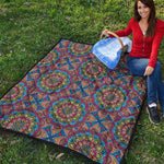 Colorful Bohemian Mandala Pattern Print Quilt
