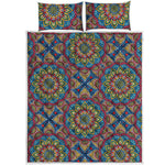 Colorful Bohemian Mandala Pattern Print Quilt Bed Set