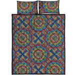 Colorful Bohemian Mandala Pattern Print Quilt Bed Set