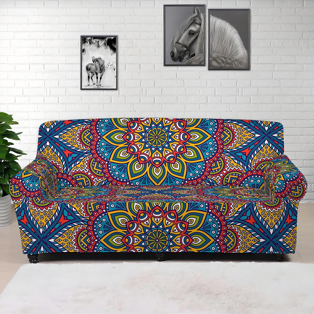 Colorful Bohemian Mandala Pattern Print Sofa Cover
