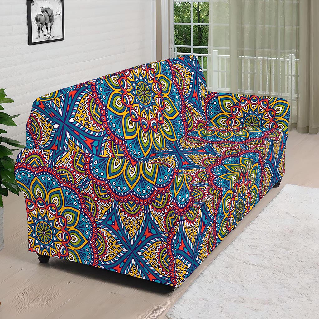 Colorful Bohemian Mandala Pattern Print Sofa Cover