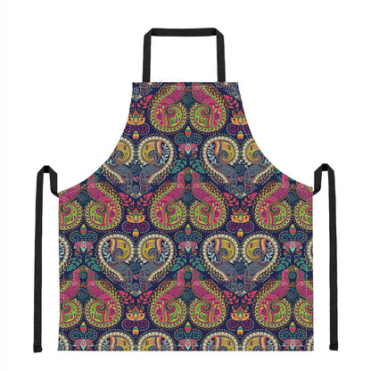 Colorful Boho Paisley Pattern Print Apron