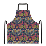 Colorful Boho Paisley Pattern Print Apron