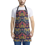 Colorful Boho Paisley Pattern Print Apron