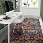 Colorful Boho Paisley Pattern Print Area Rug