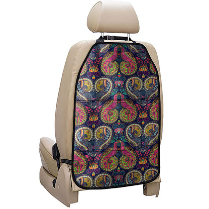 Colorful Boho Paisley Pattern Print Car Seat Organizers