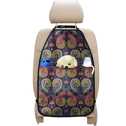 Colorful Boho Paisley Pattern Print Car Seat Organizers
