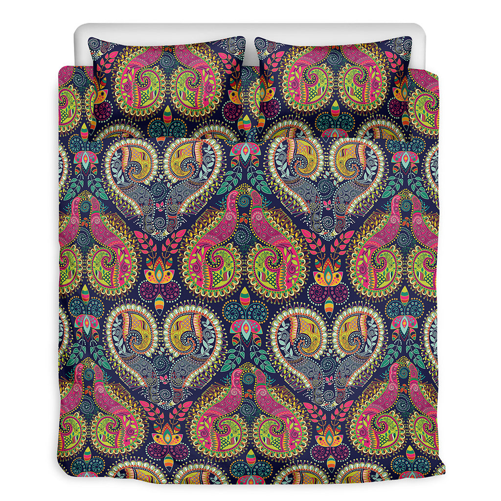 Colorful Boho Paisley Pattern Print Duvet Cover Bedding Set