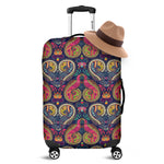 Colorful Boho Paisley Pattern Print Luggage Cover