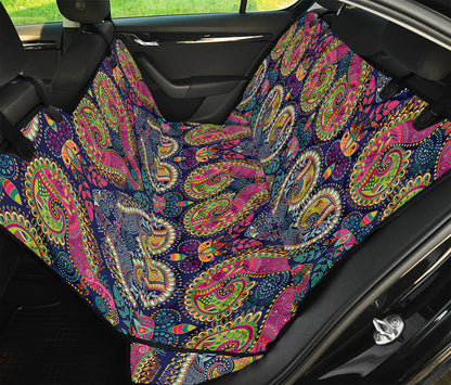 Colorful Boho Paisley Pattern Print Pet Car Back Seat Cover