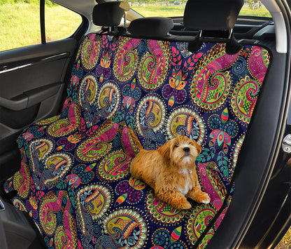 Colorful Boho Paisley Pattern Print Pet Car Back Seat Cover