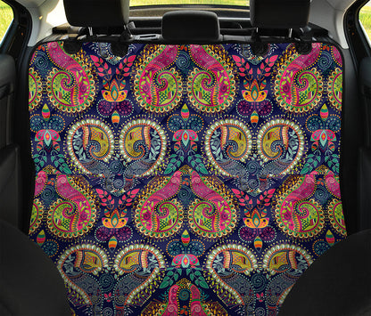 Colorful Boho Paisley Pattern Print Pet Car Back Seat Cover