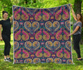 Colorful Boho Paisley Pattern Print Quilt