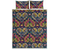 Colorful Boho Paisley Pattern Print Quilt Bed Set