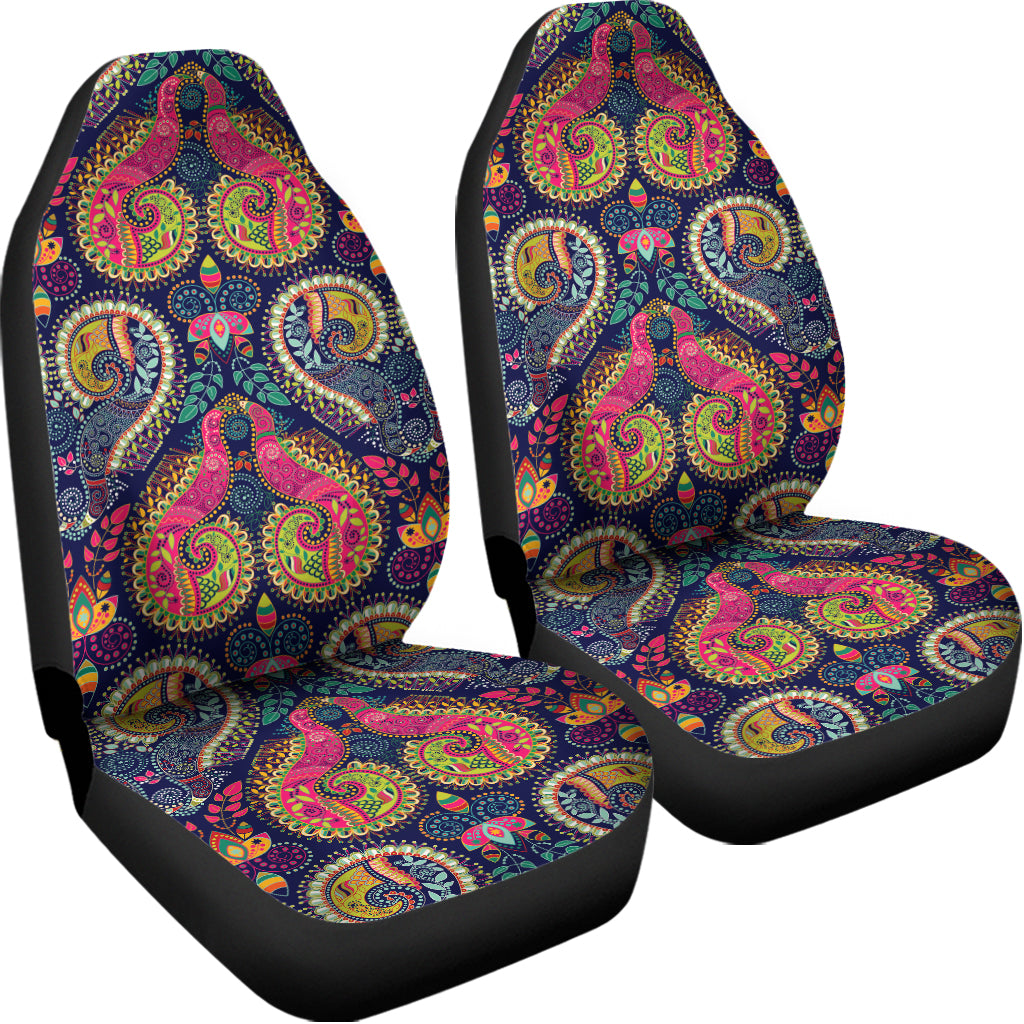 Colorful Boho Paisley Pattern Print Universal Fit Car Seat Covers