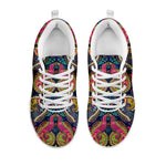 Colorful Boho Paisley Pattern Print White Sneakers