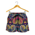 Colorful Boho Paisley Pattern Print Women's Shorts