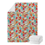 Colorful Books Pattern Print Blanket