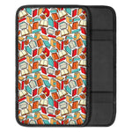 Colorful Books Pattern Print Car Center Console Cover