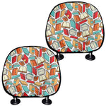 Colorful Books Pattern Print Car Headrest Covers