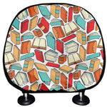 Colorful Books Pattern Print Car Headrest Covers
