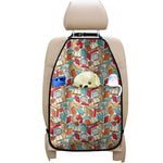 Colorful Books Pattern Print Car Seat Organizers