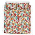 Colorful Books Pattern Print Duvet Cover Bedding Set