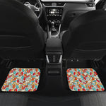 Colorful Books Pattern Print Front and Back Car Floor Mats